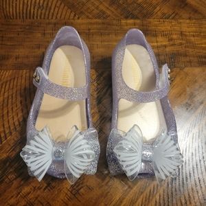 NWOT Miniminisha Toddler Girl Jelly Shoes size 25 (US size 9 little kid) silver